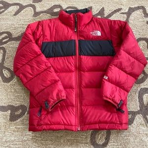 The North Face 550 Youth Jacket - size 10/12 youth - red/black color block